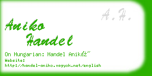 aniko handel business card